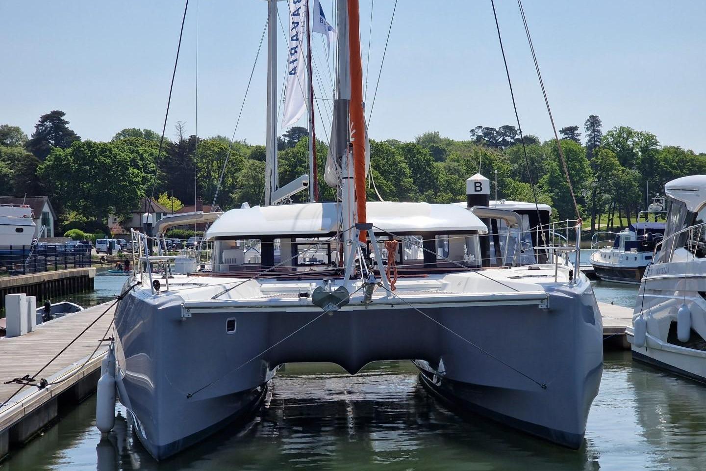 Bow-on view at the marina